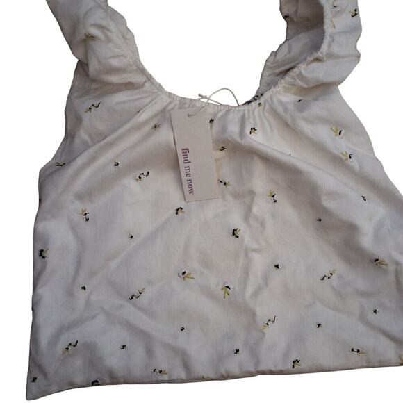NWT Find Me Now Ruffle Cotton Floral Shoulder Bag - F6 - Picture 2 of 5